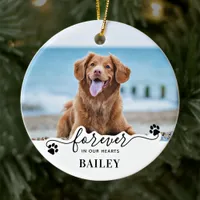 Forever in our Hearts - Custom Dog Pet Memorial Ceramic Ornament