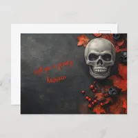 Halloween Skull Postcard