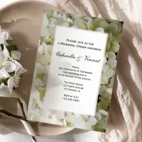 White Hydrangea Flower Rehearsal Dinner Invitation