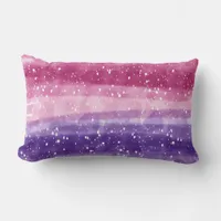 Purple and Pink Speckled  Lumbar Pillow