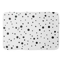Black and White Polka Dots  Bath Mat
