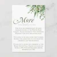 Eucalyptus More Information Wedding  Details Enclosure Card