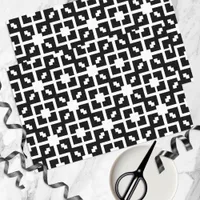 Optical Illusion Black And White Geometric Pattern Tissue Paper