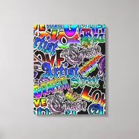 Graffiti Art Wrapped Canvas