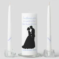 Customizable Disco Wedding Silhouette Unity Candle Set