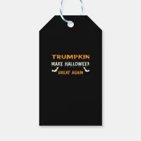 Halloween Trumpkin Funny Make Halloween Great Agai Gift Tags