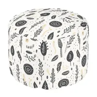 Boho Basics Black and White Pouf