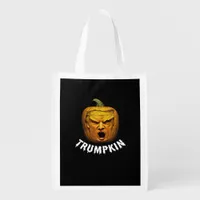 Trumpkin – Funny Donald  Pumpkin Halloween  Grocery Bag