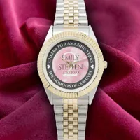 Elegant 2nd Rose Quartz Wedding Anniversary Watch