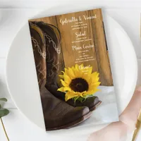 Country Sunflower Western Wedding Menu