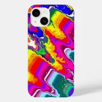 Rainbow Blip Color Burst Fluid Art Case-Mate iPhone 14 Case