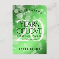 Elegant 20th Emerald Wedding Anniversary Thank You Card