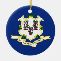 Connecticut State Flag Ceramic Ornament