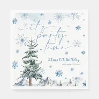 It's party time winter birthday  napkins