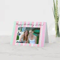 Personalized Photo Happy Birthday to my Sister Card