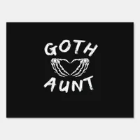 Goth Aunt Punk Skeleton Heart Hands Gothic Design Sign