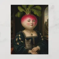 Miss Radish and Her Cat Postcard