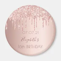 Sweet 16 rose gold drips magnet