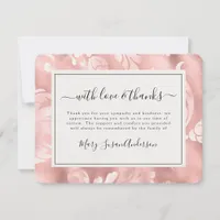 Funeral Foil Florals Memorial Thank You Note