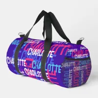 Monogram Repeating Name Pattern Kids  Duffle Bag