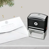 Elegant Snowflake Holiday Stamp Business Address