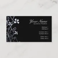 BlackWhite Florali Business Card