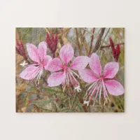 Puzzle - Pink Flowers in Dried Grass