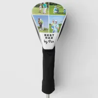 BEST DAD BY PAR Custom 4 Photo Collage Golf Golf Head Cover