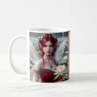 Beautiful July Fairy in Water Lilies Coffee Mug