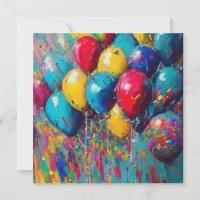 Personalized Birthday Card | Colorful Balloons