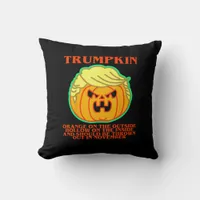 Funny Trumpkin Throw Pillow