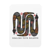 Realize Your Balance Floral Snakes Magnet