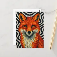 A beautiful red fox  postcard