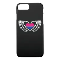 Bisexual Pride Skeleton Halloween Bi Goth Heart Cl iPhone 8/7 Case