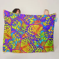 Abstract butterflies - modern fleece blanket