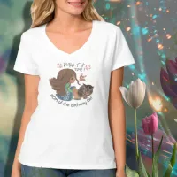 Mom of the Birthday Girl Cat   T-Shirt