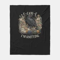 F-Caw-F I'm Knitting Creative Casual Fleece Blanket