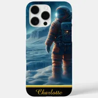 Astronaut stands on a frost-covered surface iPhone 16 pro max case