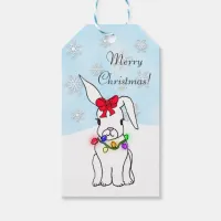 Cute Festive Bunny Rabbit Holiday  Christmas Gift Gift Tags