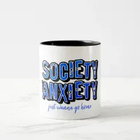 Society Anxiety Two-Tone Coffee Mug