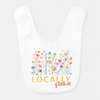 Locally Grown Baby Bib – Spring Floral Baby Shower