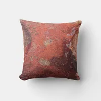 Abstract Rust Throw Pillow