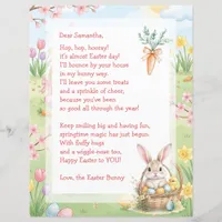 A Sweet Whimsical Easter Bunny Letter for Children