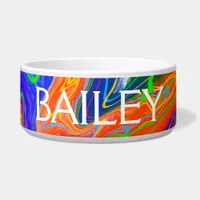 Personalized Disco Balls Marble Fluid Art    Bowl