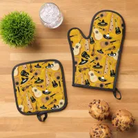 Mariachi Music Instruments Oven Mitt & Pot Holder Set