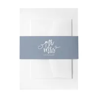 Wedding Invitation Wrap / Belly Band | Dusty Blue