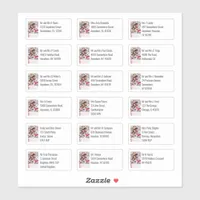 Custom Photo 18 Recipient Names Addresses Sticker