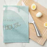 Beach House Adirondack Chairs Aqua Blue ID623 Kitchen Towel
