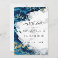 Blue Sapphire Watercolor Geode  BarefootBride™