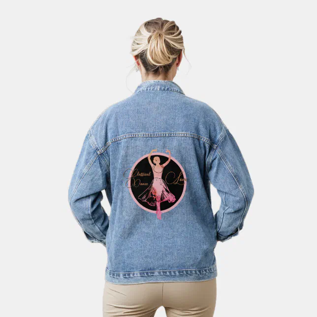 Graceful and poetic ballerina silhouette denim jacket